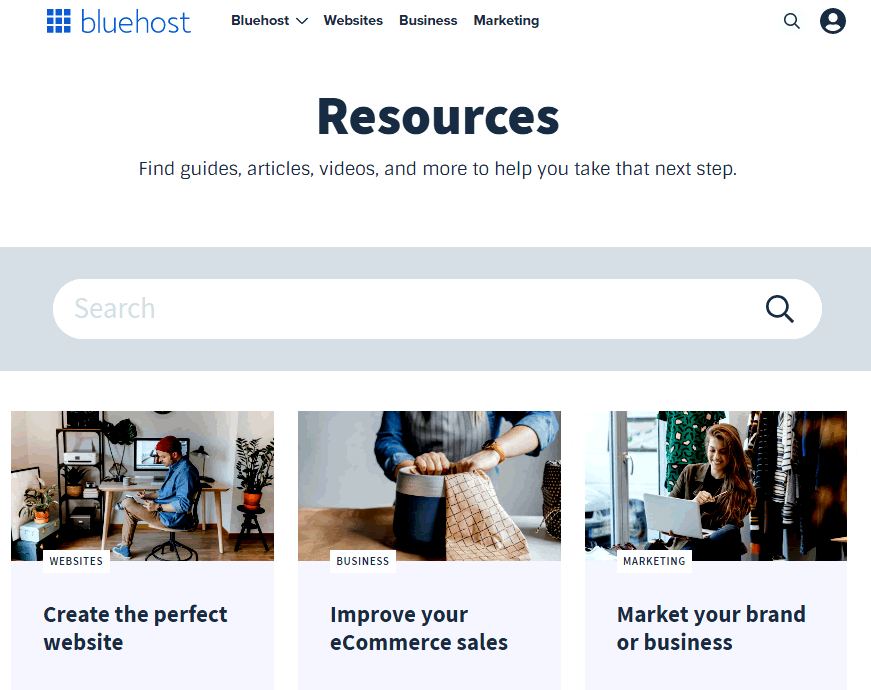 bluehost resources
